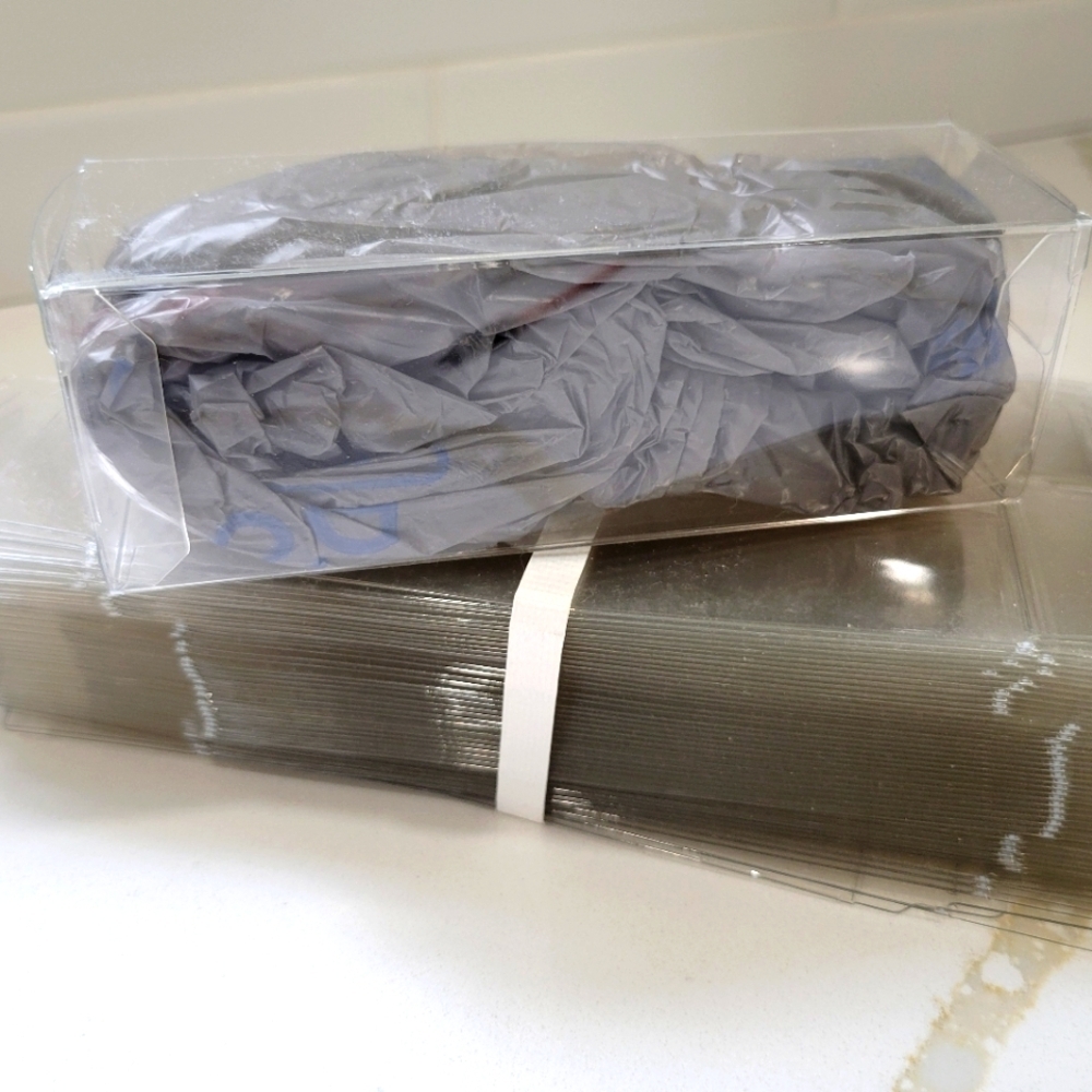 Boxes/ clear plastic foldable